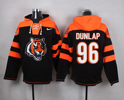 Nike Bengals #96 Carlos Dunlap Black Player Pullover NFL Hoodie - Click Image to Close